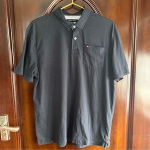 Tommy Hilfiger Black Polo Men’s XL Collared and short Sleeves